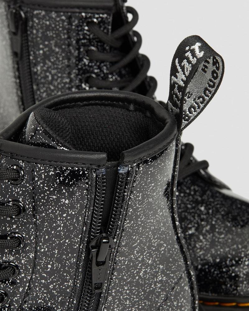 Dr Martens Junior 1460 Glitter Veterlaarzen Kinderen Zwart | NL 146VRW